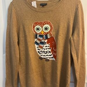 Talbots Owl Pullover NWT